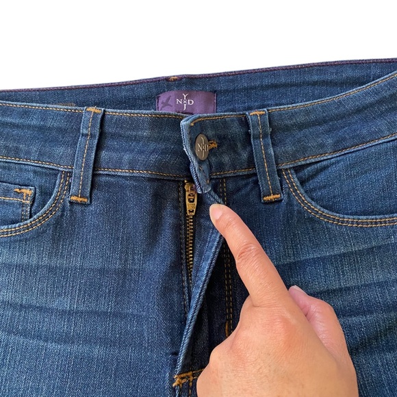 NYDJ Lift Tuck Technology Annabelle Skinny Boyfriend Cuffed Hem Jeans Size 6 - Picture 5 of 14